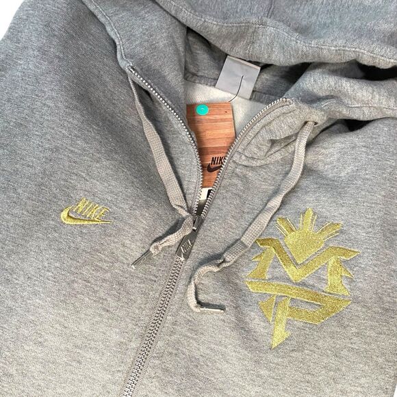 Nike Other - Nike Men’s Size L Manny Pacquiao Gray Zip Up Hoodie Philippines Hyperko Rare